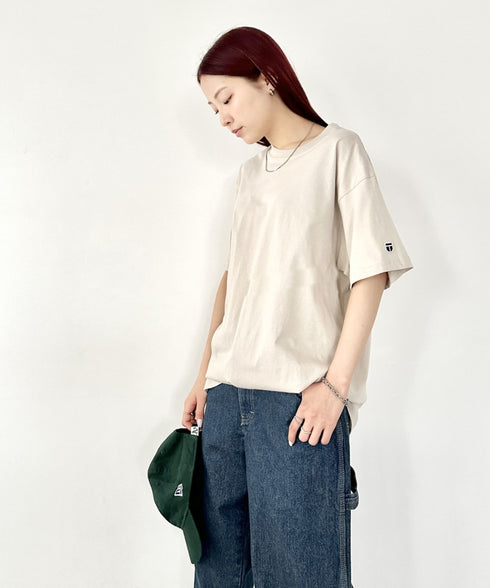 NEWTRAL(ニュートラル)/205 5.6oz スタンダードエンブレムT/サイズ展開多数 コットン 無地 半袖 Tシャツ | NT2009005 | サンドベージュ