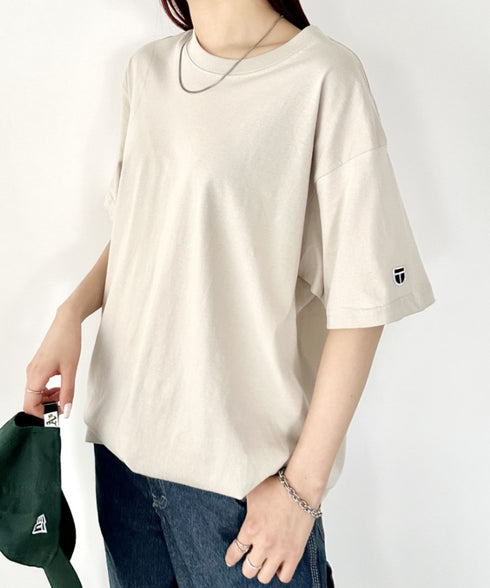 NEWTRAL(ニュートラル)/205 5.6oz スタンダードエンブレムT/サイズ展開多数 コットン 無地 半袖 Tシャツ | NT2009005 | サンドベージュ