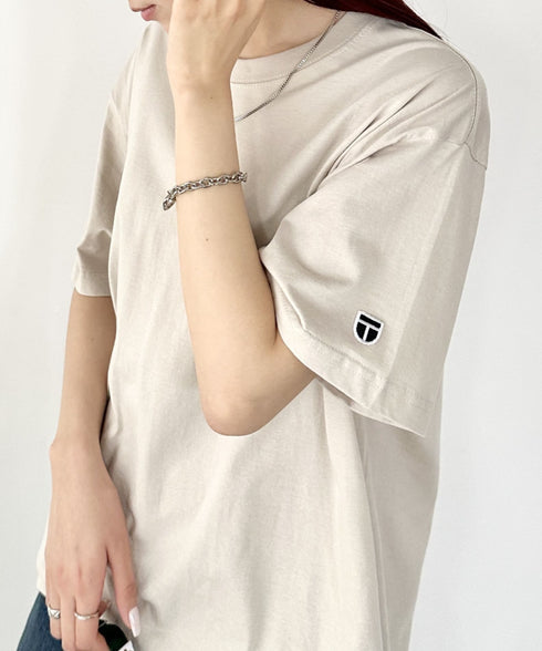 NEWTRAL(ニュートラル)/205 5.6oz スタンダードエンブレムT/サイズ展開多数 コットン 無地 半袖 Tシャツ | NT2009005 | サンドベージュ