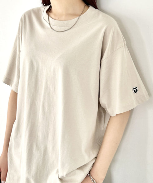 NEWTRAL(ニュートラル)/205 5.6oz スタンダードエンブレムT/サイズ展開多数 コットン 無地 半袖 Tシャツ | NT2009005 | サンドベージュ