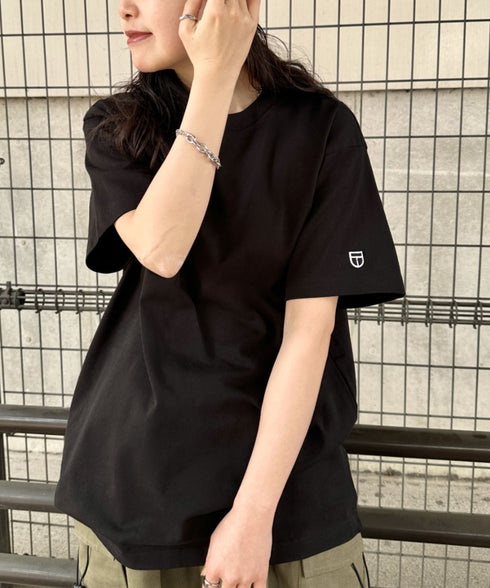 NEWTRAL(ニュートラル)/207 9.8oz スーパーヘビーエンブレムT/サイズ展開多数 コットン 無地 半袖 Tシャツ | NT2009007 | ブラック