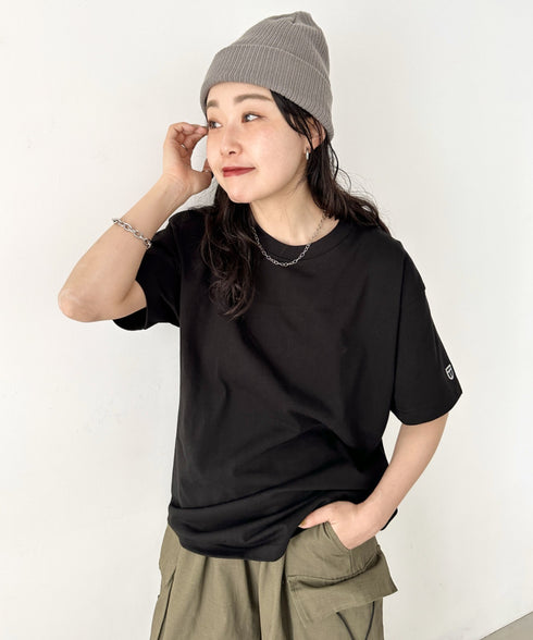 NEWTRAL(ニュートラル)/207 9.8oz スーパーヘビーエンブレムT/サイズ展開多数 コットン 無地 半袖 Tシャツ | NT2009007 | ブラック
