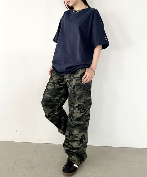 NEWTRAL(ニュートラル)/207 9.8oz スーパーヘビーエンブレムT/サイズ展開多数 コットン 無地 半袖 Tシャツ | NT2009007 | ネイビー