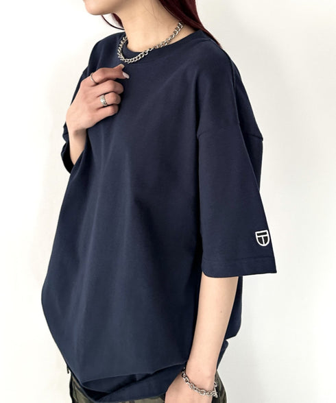 NEWTRAL(ニュートラル)/207 9.8oz スーパーヘビーエンブレムT/サイズ展開多数 コットン 無地 半袖 Tシャツ | NT2009007 | ネイビー