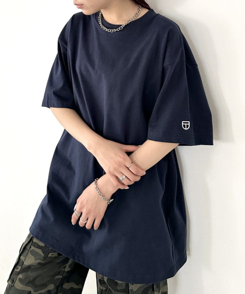NEWTRAL(ニュートラル)/207 9.8oz スーパーヘビーエンブレムT/サイズ展開多数 コットン 無地 半袖 Tシャツ | NT2009007 | ネイビー
