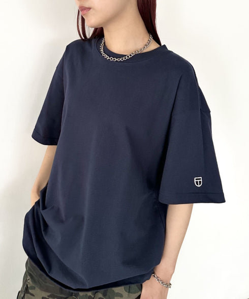 NEWTRAL(ニュートラル)/207 9.8oz スーパーヘビーエンブレムT/サイズ展開多数 コットン 無地 半袖 Tシャツ | NT2009007 | ネイビー