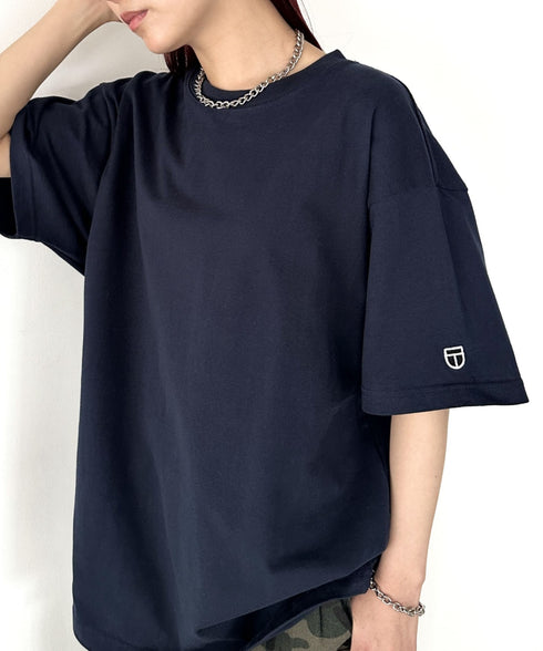 NEWTRAL(ニュートラル)/207 9.8oz スーパーヘビーエンブレムT/サイズ展開多数 コットン 無地 半袖 Tシャツ | NT2009007 | ネイビー