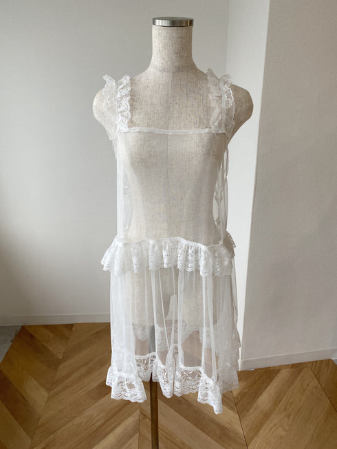 シースルーレイヤードミニワンピース | SL2241615 | アイボリー