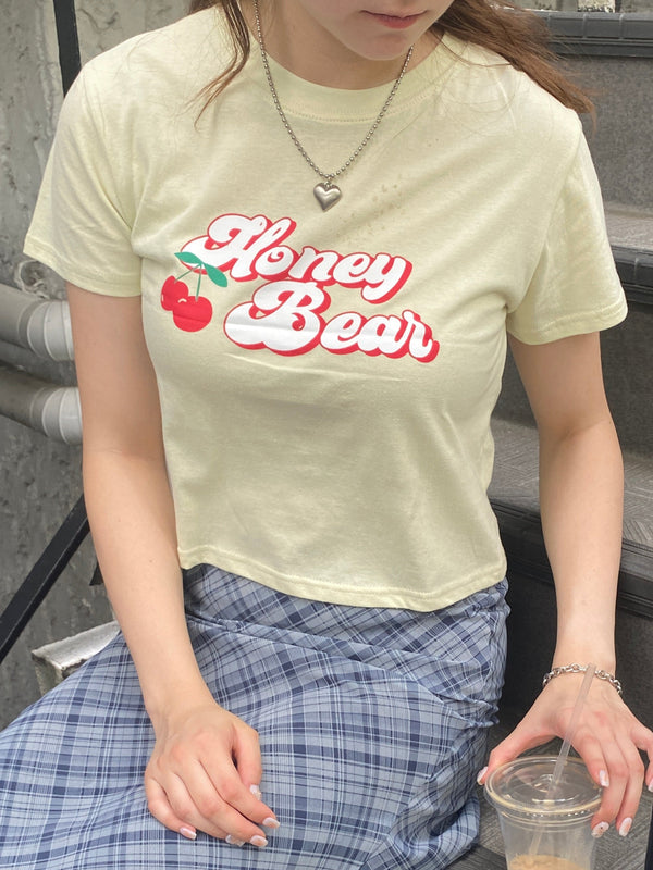 チェリークロップドTシャツ | SL2242678 | イエロー