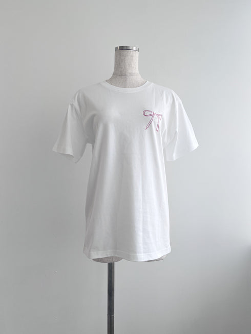 バックリボンデザインTシャツ | AN2241201 | チャコール