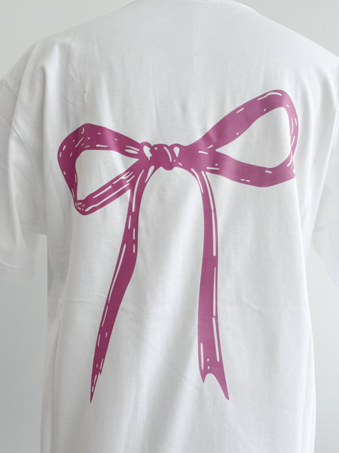 バックリボンデザインTシャツ | AN2241201 | チャコール