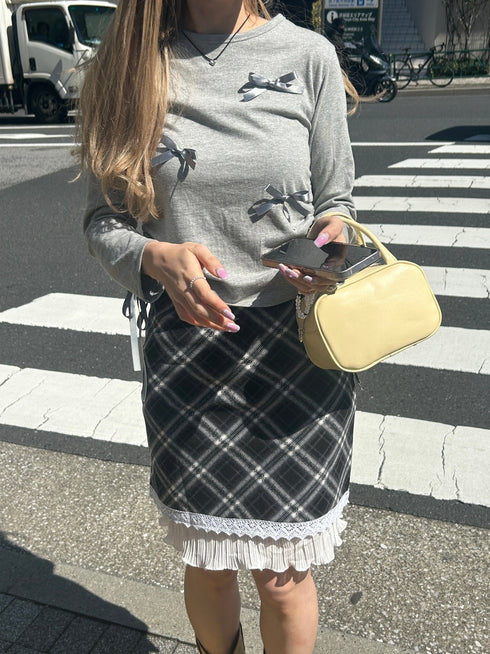 サイドドロストリボントップス | SL2241607 | グレー