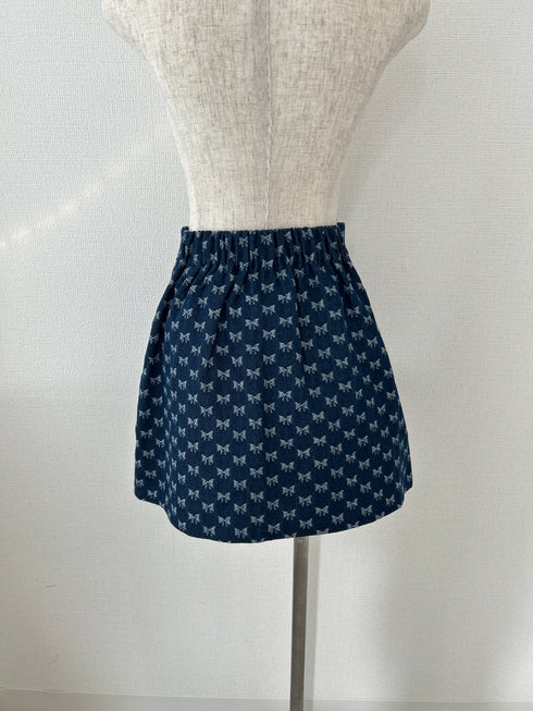 リボンデニムミニスカート | SL2241614 | ライトブルー