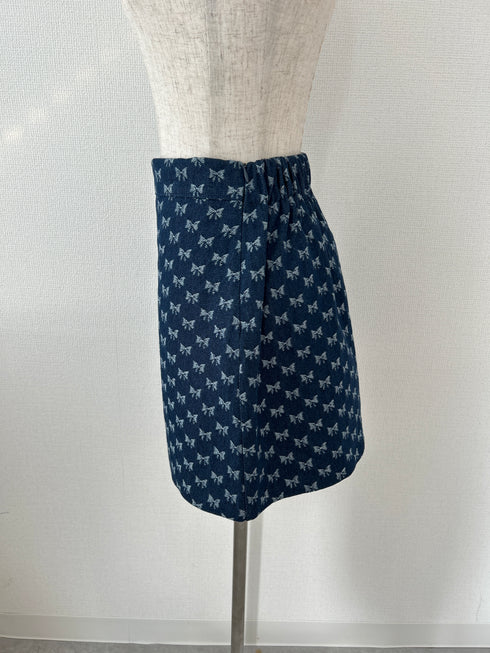 リボンデニムミニスカート | SL2241614 | ライトブルー