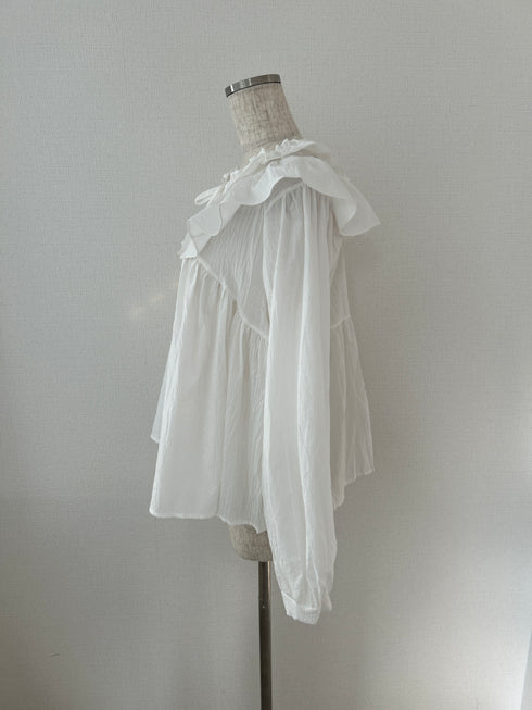 double frill collar vintage blouse | SL2241624 | ホワイト