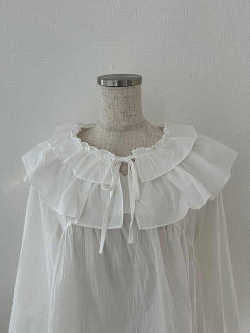 double frill collar vintage blouse | SL2241624 | ホワイト