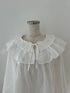 double frill collar vintage blouse | SL2241624 | ホワイト