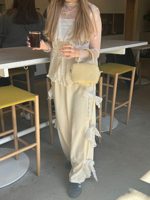 サイドレースリボンスウェットパンツ | SL2241612 | イエロー