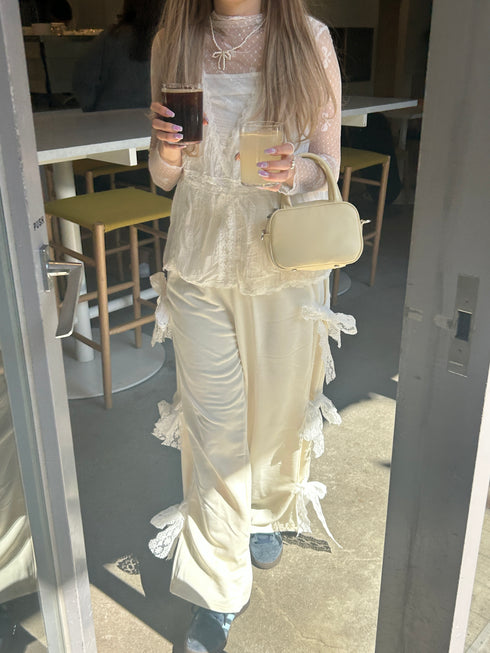 サイドレースリボンスウェットパンツ | SL2241612 | イエロー