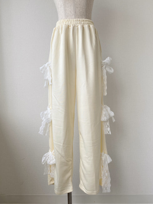 サイドレースリボンスウェットパンツ | SL2241612 | イエロー