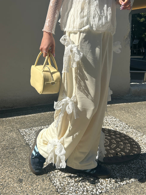 サイドレースリボンスウェットパンツ | SL2241612 | イエロー