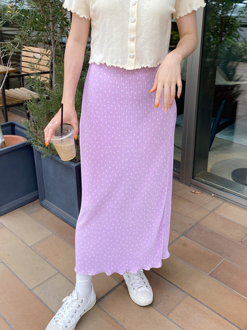 ドットプリーツロングスカート | SL2222789 | ピンク