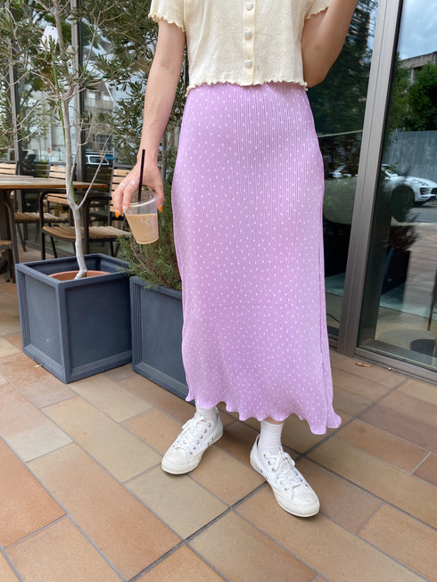 ドットプリーツロングスカート | SL2222789 | ピンク