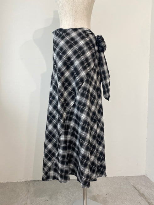 巻きスカート風チェックスカート | SL2243625 | ブラック