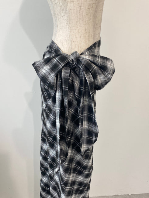 巻きスカート風チェックスカート | SL2243625 | ブラック