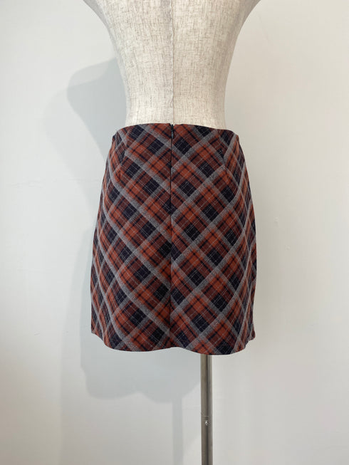 チェック台形ミニスカート | SL2243628 | レッド