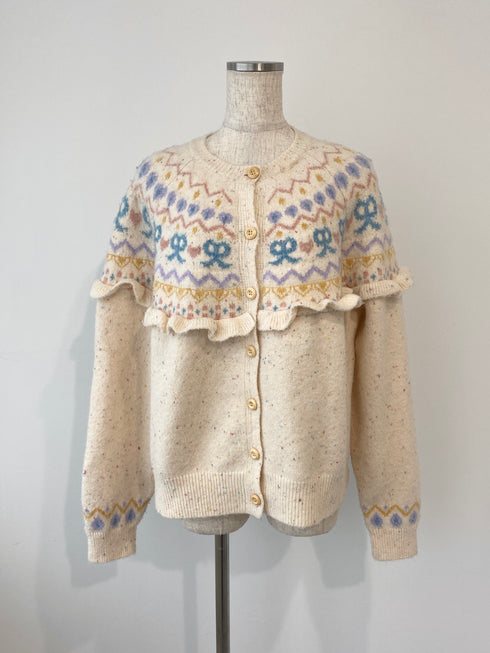 lovely ribbon frill cardigan | SL2243639 | アイボリー