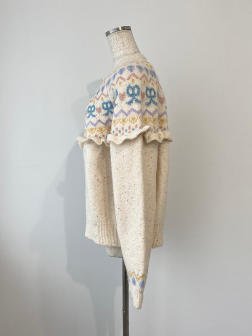 lovely ribbon frill cardigan | SL2243639 | アイボリー