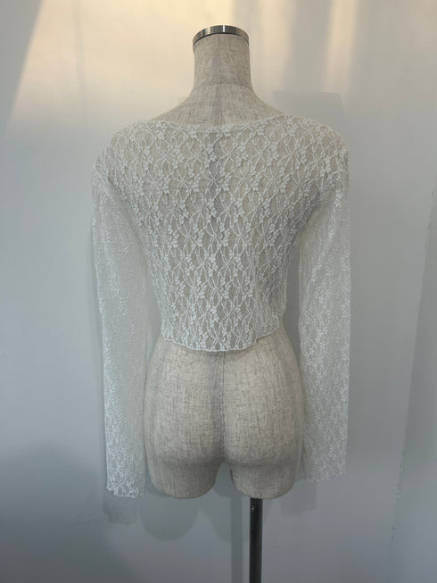 レースリボンカーディガン | SL2243608 | ホワイト