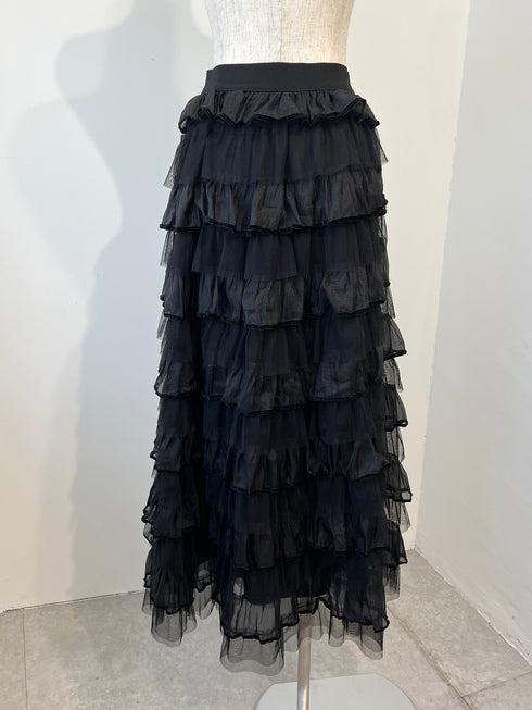 ティアードチュールスカート | RN2244005 | ブラック