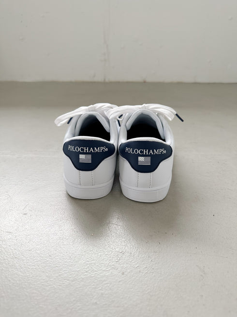 【POLOCHAMPS/ポロチャンプス】別注 ワンポイント刺繍 ローカット コートスニーカー | CL3233033 | ネイビー
