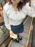 double frill collar vintage blouse | SL2241624 | ホワイト