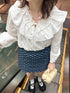 double frill collar vintage blouse | SL2241624 | ホワイト
