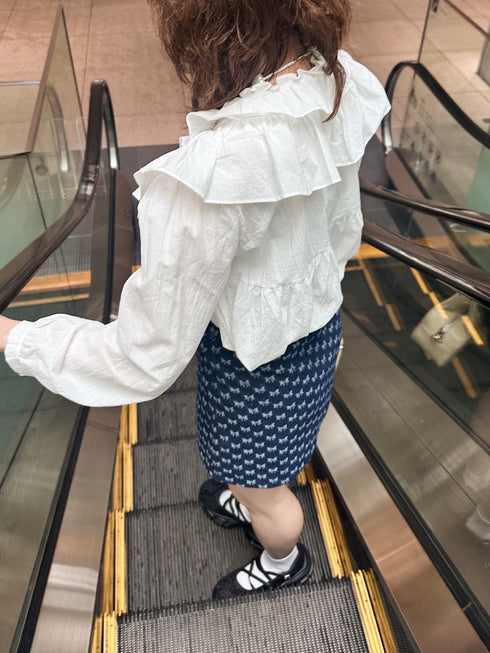 double frill collar vintage blouse | SL2241624 | ホワイト