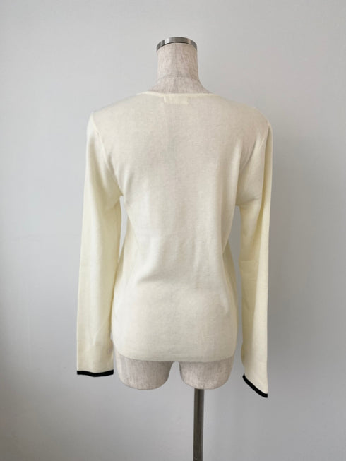 アシンメトリーバイカラーヘムニット | IN2244702 | ホワイト