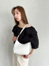 round moon shoulder bag/ワンハンドルラウンドムーンPUショルダーバッグ | UN12410052 | アイボリー