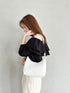 round moon shoulder bag/ワンハンドルラウンドムーンPUショルダーバッグ | UN12410052 | アイボリー