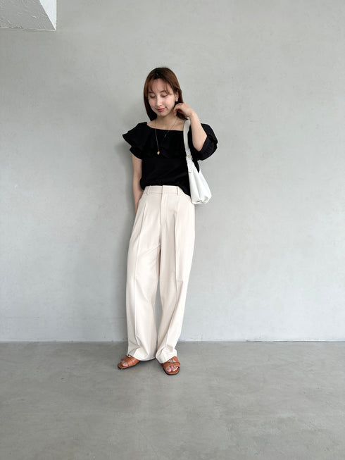 round moon shoulder bag/ワンハンドルラウンドムーンPUショルダーバッグ | UN12410052 | アイボリー