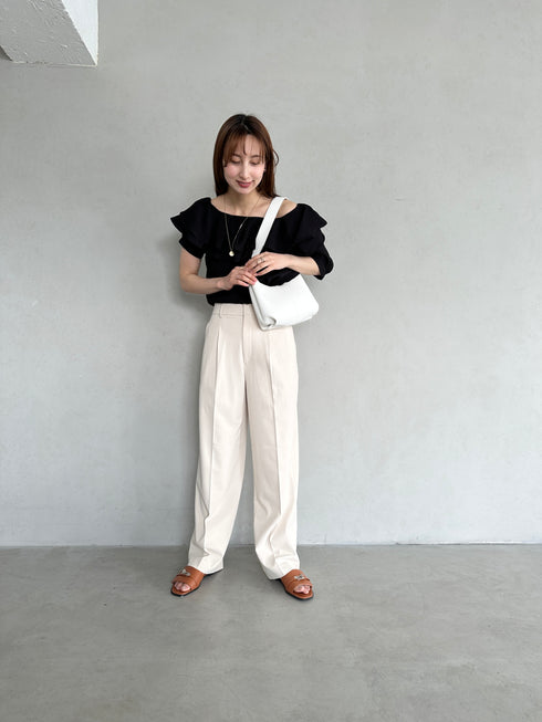 round moon shoulder bag/ワンハンドルラウンドムーンPUショルダーバッグ | UN12410052 | アイボリー