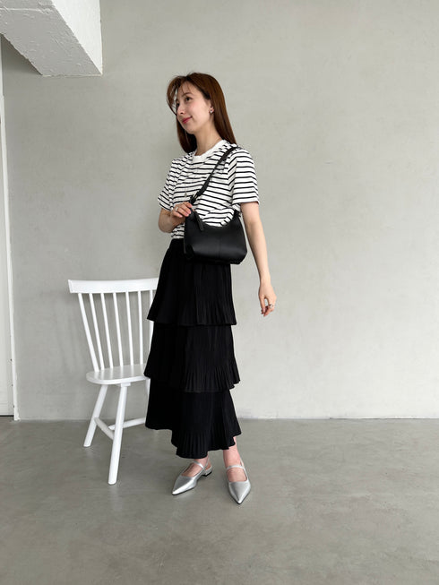 round moon shoulder bag/ワンハンドルラウンドムーンPUショルダーバッグ | UN12410052 | ブラック