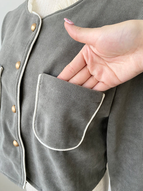 カットコールノーカラージャケット | LD2244905 | ブラック