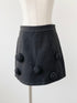 ローズモチーフ台形ミニスカート | LD2244901 | ブラック