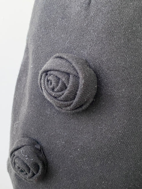 ローズモチーフ台形ミニスカート | LD2244901 | ブラック