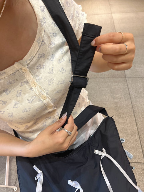 リボンショルダーバッグ | SL1241603 | ブラック