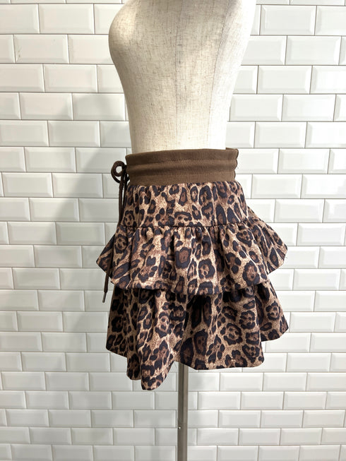 レオパードティアードミニスカート | GR2251508 | ブラウン