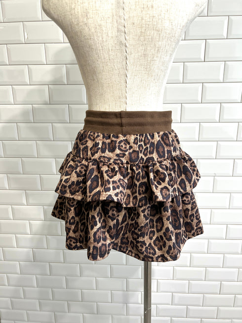 レオパードティアードミニスカート | GR2251508 | ブラウン